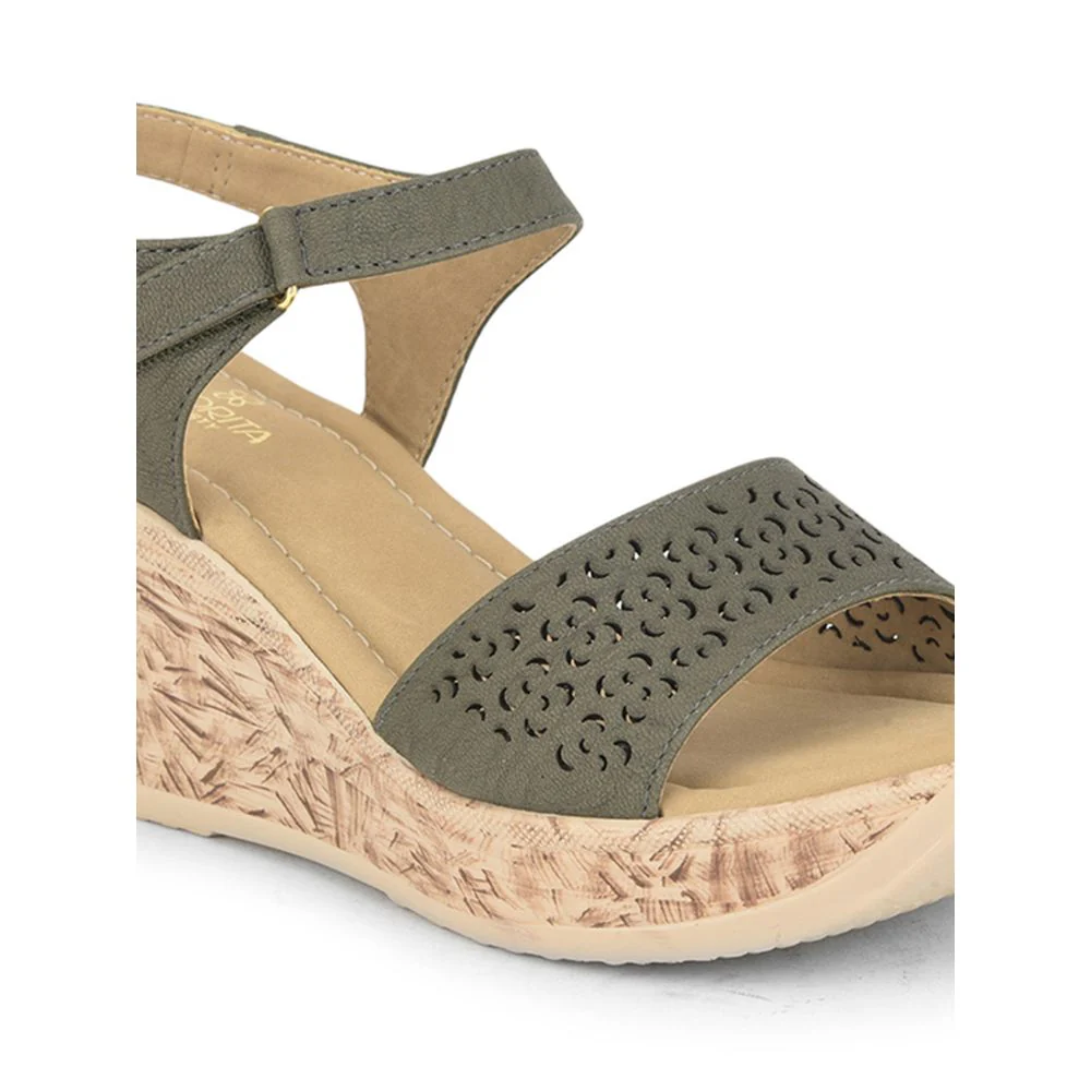 Senorita Casual Sandal For Ladies (Olgreen) DZL-867 By Liberty - Image 6