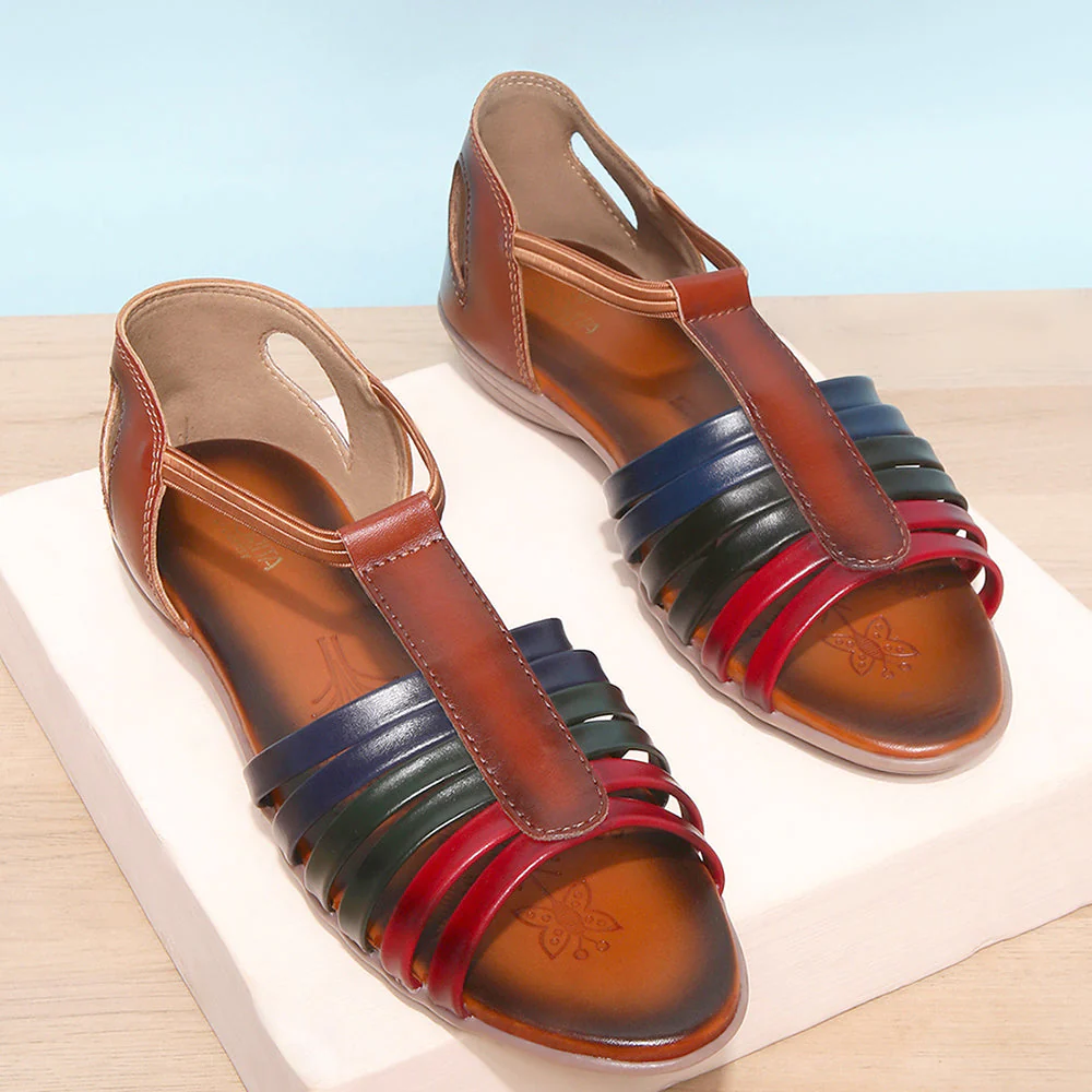 Senorita Casual (Tan) Sandals For Women CH-127 By Liberty - Image 3