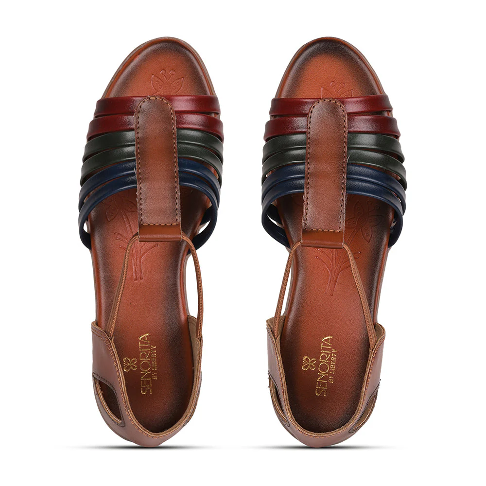 Senorita Casual (Tan) Sandals For Women CH-127 By Liberty - Image 4
