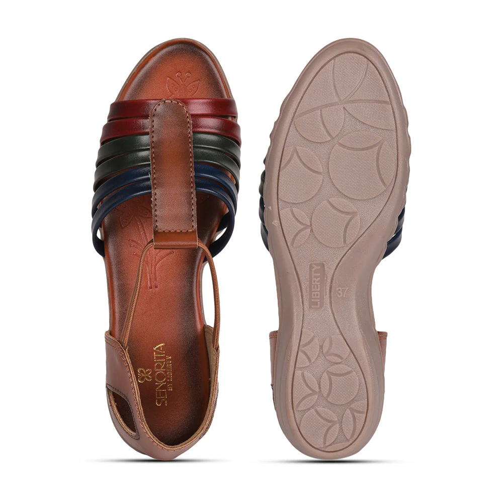 Senorita Casual (Tan) Sandals For Women CH-127 By Liberty - Image 5