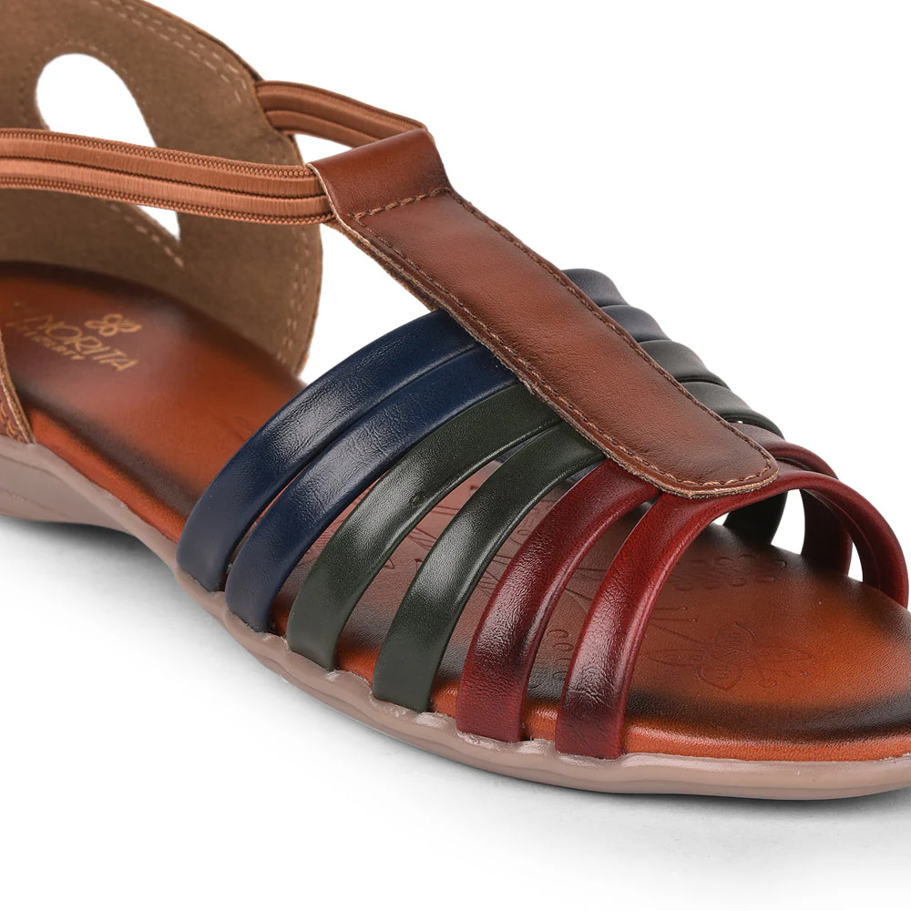 Senorita Casual (Tan) Sandals For Women CH-127 By Liberty - Image 6