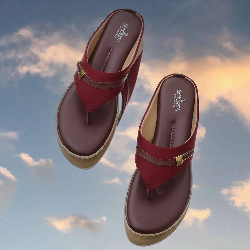 Senorita Fashion (Cherry) Slippers For Women MK-78 By Liberty - Image 3
