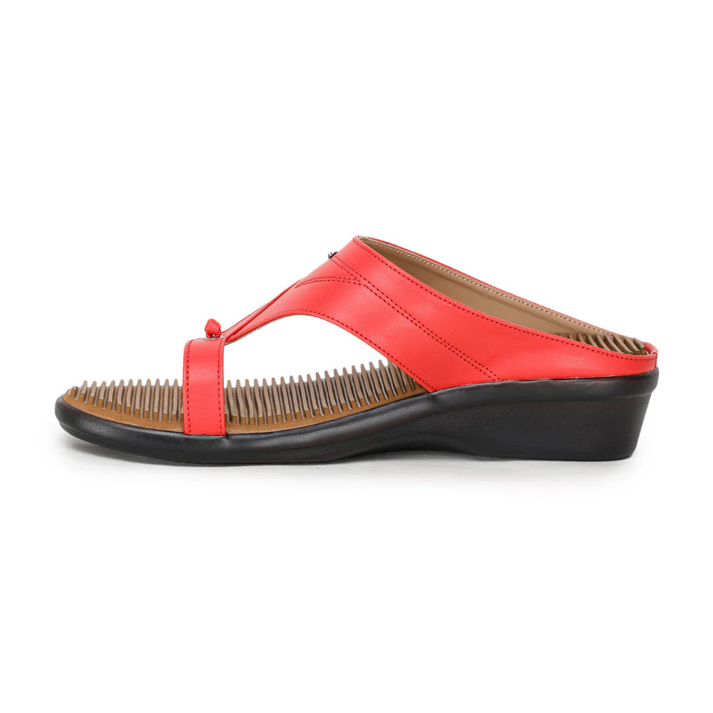 Senorita Fashion (Red) Thong Sandals For Women D1-52 By Liberty - Image 3