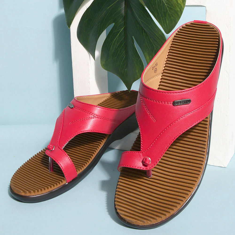 Senorita Fashion (Red) Thong Sandals For Women D1-52 By Liberty - Image 4