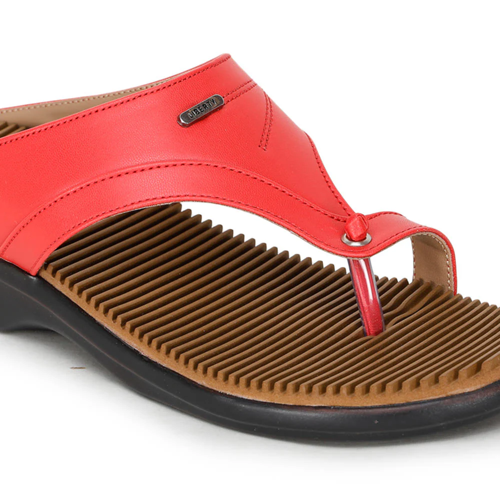 Senorita Fashion (Red) Thong Sandals For Women D1-52 By Liberty - Image 6