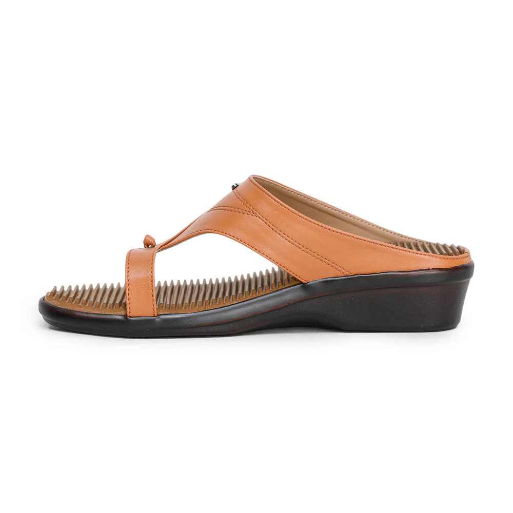 Senorita Fashion (Tan) Thong Sandals For Women D1-52 By Liberty - Image 3