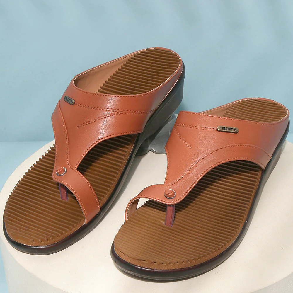 Senorita Fashion (Tan) Thong Sandals For Women D1-52 By Liberty - Image 4