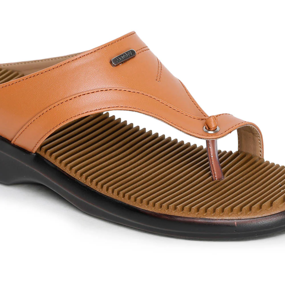 Senorita Fashion (Tan) Thong Sandals For Women D1-52 By Liberty - Image 6